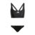 Adidas Womens 3 Stripes V-Back Bikini, Black/White, 26