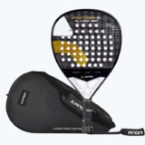 Adult Vortex 18k Caron Padel Racket, 3D Surface & EVA Flex Core PU Bag – Gold