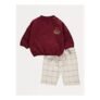 Adventure Back Print Sweatshirt and Check Joggers Outfit