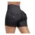 Aerides Womens High-Waisted Gym Shorts with Pockets (Black, S)