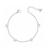Affection Heart Bracelet in Silver or Gold