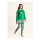 Age 4-5 Green Christmas Elf Pyjama Set