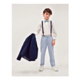 Aiden 3-Piece Suit with Braces Blue