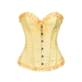 Aiixnze plus Size Lace-up Boned Overbust Corset Bustier Top