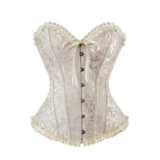 Aiixnze plus Size Overbust Corset Top Lace-up Bustier
