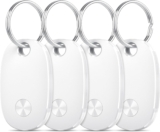Air Tracker Tags-4 Pack, Bluetooth Tracker Works with Apple Find My APP (iOS Only), Keys Finder and Item Locator for Luggage, Backpack, Suitcases, Replaceable Battery, IP67 Waterproof Tracking Tag