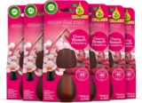 Air Wick Cherry Blossom & Raspberry Essential Mist Single Refills 6x20ml, Lasting for up to 45 days per refill, Air Freshener