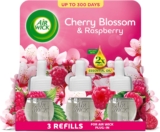Air Wick Cherry Blossom & Raspberry Liquid Electrical Triple Refill 19ml, Lasts for up to 100 days per refill, Air Freshener