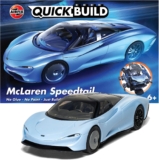 Airfix QUICKBUILD Model Car Kit – McLaren Speedtail Blue Car Building Kit for Kids 6, Construction Toys for Boys & Girls, No Glue Model Making – Classic Car Gifts Plastic Model Kits