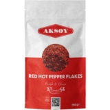 Aksoy Premium Quality Turkish Hot Red Pepper Flakes 750GR Flakes Size 3-4mm
