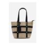 Alaia Small Raffia Bag with Studd Detail and Cross Body Strap