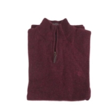 Albert and Mauice Netherton Zip Neck Jumper Claret