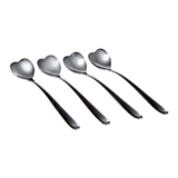Alessi Big Love AMMI08/7 – Set of 4 Heart-Shaped Design Coffee Spoons