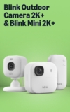 All-new Blink Outdoor 2K Camera with free Blink Mini 2K Indoor Camera (White), Sync Module Core included