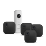 All-new Blink Outdoor 4 Cameras with free Blink Video Doorbell 2K (White), Sync Module Core included