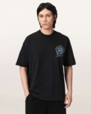 AllSaints Affix Short Sleeve Oversized T-Shirt (Sizes XS – XXL)