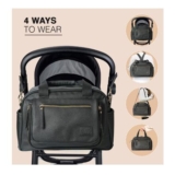 Allis Baby Plus, Luxury Black Changing Bag with Changing Mat Free P&P