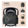 Allis Baby Plus, Luxury Black Changing Bag with Changing Mat Free P&P