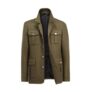 Allthemen Wool Trench Coat for Men Brown