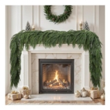 Alupssuc 9ft Norfolk Christmas Garland Real Touch Indoor/Outdoor
