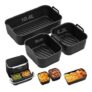 Alyvisun Silicone Air Fryer Liners, 3-Pack (1×10.4L 2×5.2L)