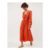Amaya Floral Print Midi Dress Orange