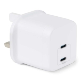 Amazon Basics 35W Dual USB-C GaN Charging Brick – PPS, PD 3.1, SFC White