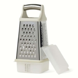 Amazon Basics 4-Sided Cheese Grater, Stainless Steel, Dishwasher-Safe