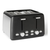 Amazon Basics 4-Slice Toaster with 7 Shade Settings, Black