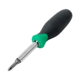 Amazon Basics 6-in-1 Multi-Bit Screwdriver and Nut Driver, Interchangeable Bits, Cushion-Grip Handle, Phillips and Flat Head