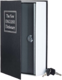 Amazon Basics Book Safe – Key Lock, Large, Black / Blue