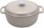 Amazon Basics Cast Iron Casserole Dish with Lid, Enamelled, Round, Heavy-Duty, 4.1 L, Linen Grey