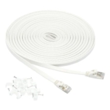 Amazon Basics Cat7 Flat Ethernet Cable, 9.1m, Shielded, White