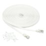 Amazon Basics Cat7 Flat Ethernet Cable, 9.1m, Shielded, White