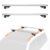 Amazon Basics Cross Rail Roof Rack, 132 cm, Fits up to 117 cm Spans between Raised Side Rails with Gap, Pack of 2, Black/Silver – Prime Day