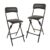 Amazon Basics Folding Stool with Footrest, 136.1 kg Weight Capacity, 61 cm Height, Black, Set of 2