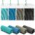 Amazon Basics Gym Cooling Towels for Neck and Face, Working Out, 102 cm x 31 cm, 4-Pack, Black/Gray/Aqua/Navy