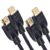Amazon Basics HDMI Cable, 2-Pack, 6ft, 4K60Hz, High-Speed 4K HDMI 2.0 Cord (18Gbps), 2160p, 48bit, Compatible With TV/PS5/Xbox/Roku – Black