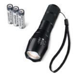 Amazon Basics Handheld LED Flashlight with 5 Light Modes – 200 Lumen Zoomable
