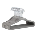 Amazon Basics Kids Velvet Non-Slip Hangers, 29.46 Cm, 30-Pack, Gray