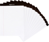Amazon Basics Legal/Wide Ruled 21.6 cm by 29.8 cm Legal Pad, White (50 Sheet Paper Pads, 12-Pack)