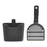 Amazon Basics Litter Scoop with Holder, Unscented