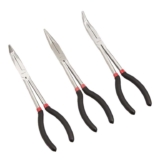 Amazon Basics Long Reach Pliers Set – Black, 3 Count