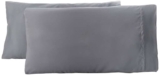 Amazon Basics Microfiber Pillowcases, Standard Size 50 x 80 cm (Pack of 2), Dark Grey, Pillows Not Included