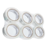 Amazon Basics Moving and Storage Packing Tape, Standard-Wide: 4.7cm W x 49.9m length, Crystal Clear, 6 Pack