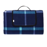 Amazon Basics Picnic Travel Blanket with Waterproof Backing, 200x200cm, Blue/White
