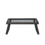 Amazon Basics Portable Folding Campfire Camping Grill Grate, Black Steel 30.9D x 49.5W x 16.5H cm