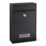 Amazon Basics Post Box, Wall Mount Lockable Letter Box, Durable Galvanised Steel, for Daily Post and Small Parcels, 32.5 x 21.5 x 9.0 cm