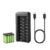 Amazon Basics Rechargeable AA NiMh Batteries with 8-Bay Battery Charger, USB-C Port, No AC Power Adapter, 8 Count (Pack of 1)