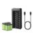 Amazon Basics Rechargeable NiMh AAA 800mAh 8-Pack AA 2000mAh 8-Pack, With 8-Bay Battery Charger, No AC Power Adapter, USB-C Port – Black